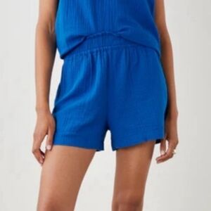 Rails Leighton Gauze Cotton Shorts In Saphire Size XS